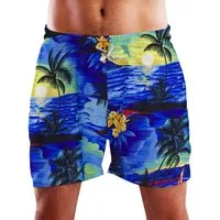 King Kameha Badeshorts Surf Funky Hawaii Bade-Shorts Mesh-Einsatz Verschluss Kordelzug Mit integriertem Mesh-Innenslip für extra Komfort