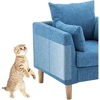 LA CUTE Kratzmatte Möbel-Kratzschutz Folie für Katzen & Hunde, Sofa Kratzfolie, (Möbel-Kratzschutz Set mit Folien & Schrauben für verschiedene Möbel., 4 großen, 2 mittleren & 2 kleinen Folien plus 60 Nägeln), Kristallklarer Schutz: Transparentes schü