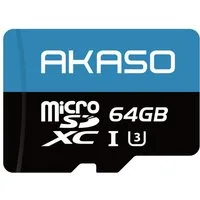 Akaso 64GB U3 microSDXC Karte für Action Cams & 4K-Aufnahmen Micro SD-Karte (Lesegeschwindigkeit 100 MB/s, Kompatibel mit Action Cam,Smartphone,Tablet,Dashcam&Überwachungskamera)