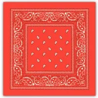 TK Gruppe Kostüm Bandana Rot – Klassisches Kopftuch für Fasching, Karneval