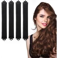 FOUORTUNATE-BEE Lockenwickler Heatless Lockenwickler Set 4er – Über Nacht Volumen & Wellen, Schlaf-Lockenstab ohne Hitze für mittellanges Haar