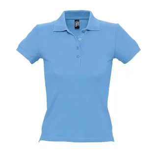 SOLS - PEOPLE Kurzarm Polo-Shirt - Damen (Hellblau)
