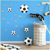 Sunnywall Wandtattoo Fussbälle Wandsticker Wandtattoo (2 St)