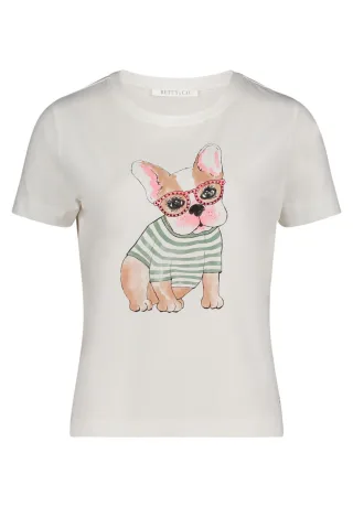 Betty & Co - T-Shirt mit Rundhalsausschnitt weiß - Gr. - L