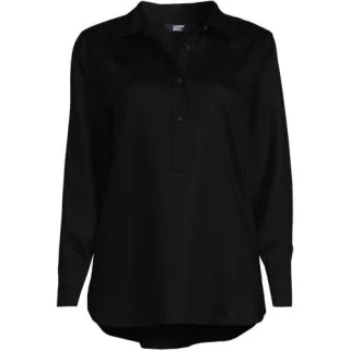 Schlupfbluse aus TENCEL, Damen,  Schwarz, Kunstseide/Lyocell (Viskose), by Lands' End