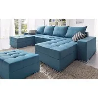 COLLECTION AB Wohnlandschaft Josy XL U-Form, Breite: 313 cm, Liegefl. 137x266 cm, Bettfunktion, Bettkasten & 2 Zierkissen, Federkern