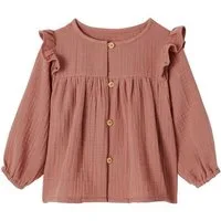 vertbaudet Langarmhemd Mädchen Baby Volant-Bluse