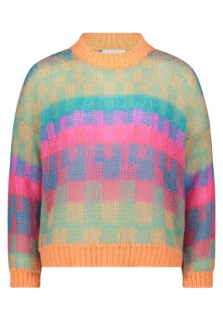 CARTOON - Strickpullover Orange/Pink - Gr. - 42