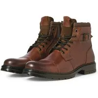 Jack & Jones Jack & Jones Herren Schuhe Leder-Stiefel - JfwDexter Biker-Boots Schnürstiefelette
