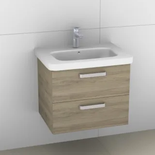 Artiqua 411 Waschtischunterschrank für DuraStyle 232065 Sanremo Eiche quer NB, 411-WU2L-D40-7145-428 411-WU2L-D40-7145-428