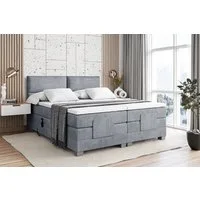 ALTDECOR Boxspringbett MAYA EL (mit Matratze Lattenrost Topper Polsterbett mit Bettkasten Doppelbett), Elektrisch verstellbar 2 x H4/Multipocket Matratz Topper Kopfteil