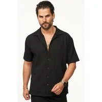 CARISMA Kurzarmhemd mit Rippstruktur im Summer-Look für Herren Kurzarm Strick Polo-Hemd T-Shirt mit Streifenmuster