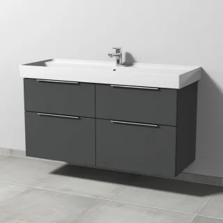 Sanipa 3way Waschtischunterbau zu Villeroy & Boch Collaro Waschtisch mit 4 Auszügen, Anthrazit-Matt UM83822