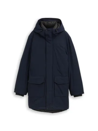 Denim Tom Tailor - Parka mit wasserabweisender Funktion sky captain blue - Gr. - M