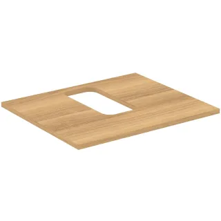 Ideal Standard Waschtischplatte i.life B mittigerAusschnitt f.1 Wand-WT 602x507x18mm Eiche Natur, T5 T5413NX