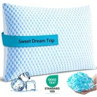 Kityhome Nackenstützkissen Memory Foam Nackenkissen, Kühlend, Ergonomisch Kopfkissen, Füllung: zerkleinerter Memory Foam, Seitenschlafer, Ruckenschlafer, Bauchschlafer, für Allergiker geeignet