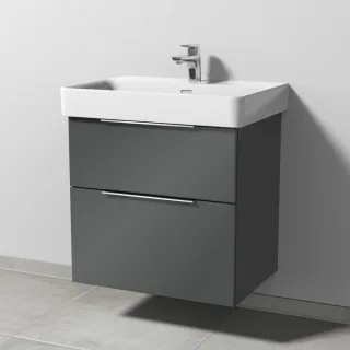 Sanipa 3way Waschtischunterbau zu Laufen Pro S Waschtisch mit 2 Auszügen, Anthrazit-Glanz UF76779