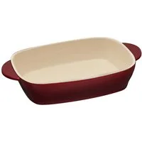 RESTO Kitchenware Auflaufform Fornax Backform Lasagneform Ofenform Spülmaschinengeeignet, Keramik, (1-St), Rechteckig aus Keramik, rot, in 2 Größen, für Brot, Lasagne, Brownie