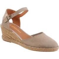 VERBENAS Slingpumps Keilsandalette, Sommerschuh, Urlaubsschuh mit Bastbesatz