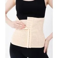 fashionshowcase Corsage Bauchweg Taillengürtel Shapewear mit Stützstäbchen Hakenverschluss (1-tlg) Figurformender Bauchformer Postpartum Gürtel