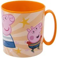 Peppa Pig Becher - Mikrowellengeeigneter Kunststoffbecher 390 ml – für Kinder, 1-tlg., ideal für Kinderhände dank glatter Oberfläche