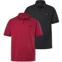 Men Plus Poloshirt Poloshirts 2er-Pack Basic Piqué Halbarm