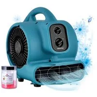 XPOWER Bodenventilator Bodenventilator Gebläse Duftluftdiffusor Bodenbläser Bodentrockner, mit Timer & 8 oz Aromaperlen, Schnelles Trocknen, 3 Gänge