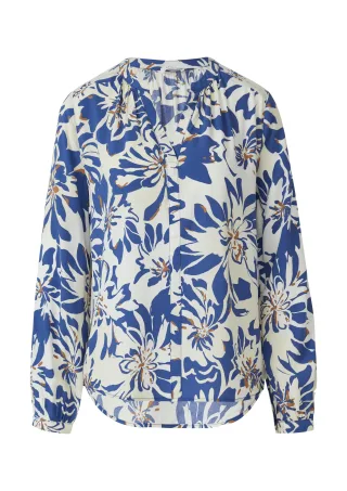 s.Oliver - Bluse creme/blau - Gr. - 42