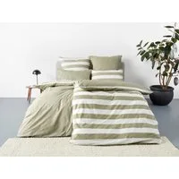 OTTO home Wendebettwäsche Big Stripe, Renforcé (Bio-Baumwolle), 2 teilig, 100% GOTS Baumwolle, ab Größe 135x200 cm