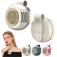 nsihing Handventilator Mini tragbarer geräuscharmer blattloser Ventilator, USB-Aufladung, Kann am Gürtel befestigt werden, geeignet für Outdoor, Reisen und Büro