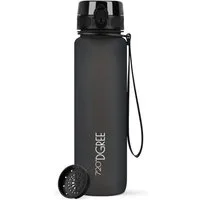 720°DGREE Trinkflasche Trinkflasche uberBottle softTouch mit Sieb onyx black 1l