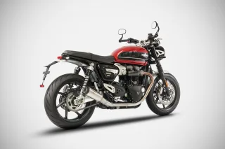 Sport Auspuff ZARD SP-Version +Carbonkappen Triumph Speed Twin 1200 Bj. 2018-2019 Typ:DD01 EURO-4