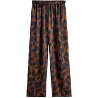 Next Dehnbund-Hose Satin-Hose mit weitem Bein im Knitterlook (1-tlg)