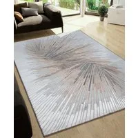 OTTO home Teppich Elora Kurzflor, rechteckig, Höhe: 8 mm, mit leichtem Glanz, Hoch Tief Struktur, elegantes Design, Wohnzimmer