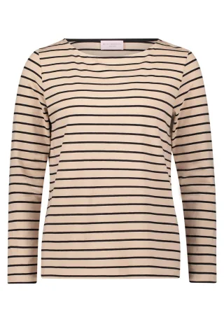so cosy - Shirt mit Streifen beige - Gr. - 42