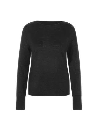 Marc Cain Collections - Feinstrickpullover mit Lurex black - Gr. - 36