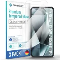 smartect Displayschutzglas Schutzglas Panzerfolie Klar für Oukitel WP35 / WP35S / WP35 Pro, Set, 3 Stück, Schutzfolie Glasschutz Bildschirm