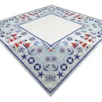 Brilliant Tischdecke Druckdecke / Maritim / Frühling / Mitteldecke / 85x85cm, Motiv