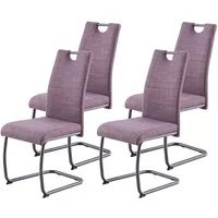 HELA Freischwinger FLORENZ (Set, 4 St), Rundrohrgestell Matching Colour, gepolstert, mit Griff