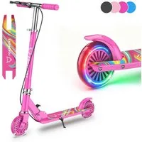 FOXSPORT Cityroller Kick Scooter Faltbarer Kinderoller, 1 km/h, (Set, mit Schutzblechen), klappbar&höhenverstellbar Scooter 4.7 Zoll Räder Maximale 50 kg