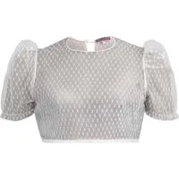 MarJo Dirndlbluse Dirndlbluse Eching Puffarm ecru