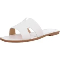 Ital-Design Komfortable Sandalen für Alltag und Freizeit Pantolette (89322888) Blockabsatz Pantoletten in Weiß