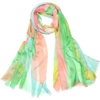 dy_mode Modeschal Damen Schal mit Farbverlauf – Leichter, Weicher Sommer Halstuch, mit feine Fransen