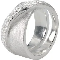 SILBERMOOS Silberring Criss-Cross-Ring, 925 Sterling Silber