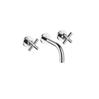 Dornbracht Waschtisch-Wandbatterie Tara. 367078920 chrom, Ausladung 160 mm, Kreugriffe