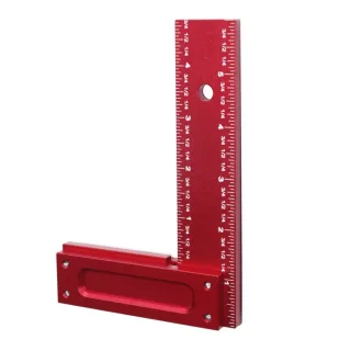 ENJOYWOOD 6-Inch Right Angle Square Aluminum Alloy 90 Degree Woodworking Line Marking Ruler Metric/Imperial Laser Scribi