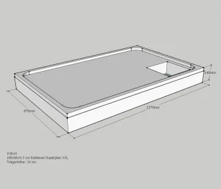 Neuesbad Wannenträger für Kaldewei Superplan XXL 140x90x4,7 SD21831