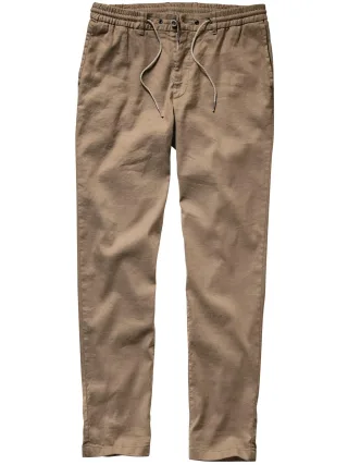 Mey & Edlich Herren Backstuben-Leinenhose Braun 52 % Leinen, 47 % Baumwolle, 1 % Elasthan