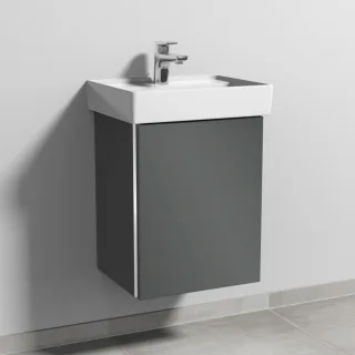 Sanipa 3way Waschtischunterbau zu Villeroy & Boch Collaro Waschtisch mit 1 Tür, Anthrazit-Glanz BS83179