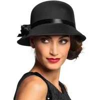 Boland Kostüm 20er Topfhut - Karneval Faschingskostüm Damen, Klassischer 'Cloche' oder Glockenhut für Damen